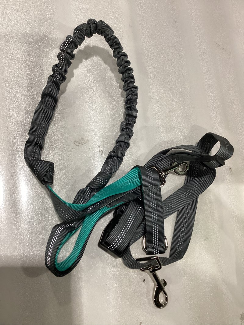 Tuff Mutt Hands-Free Waist Leash for Dog Walking, Running and Hiking, Adjustable Belt with Double Ha