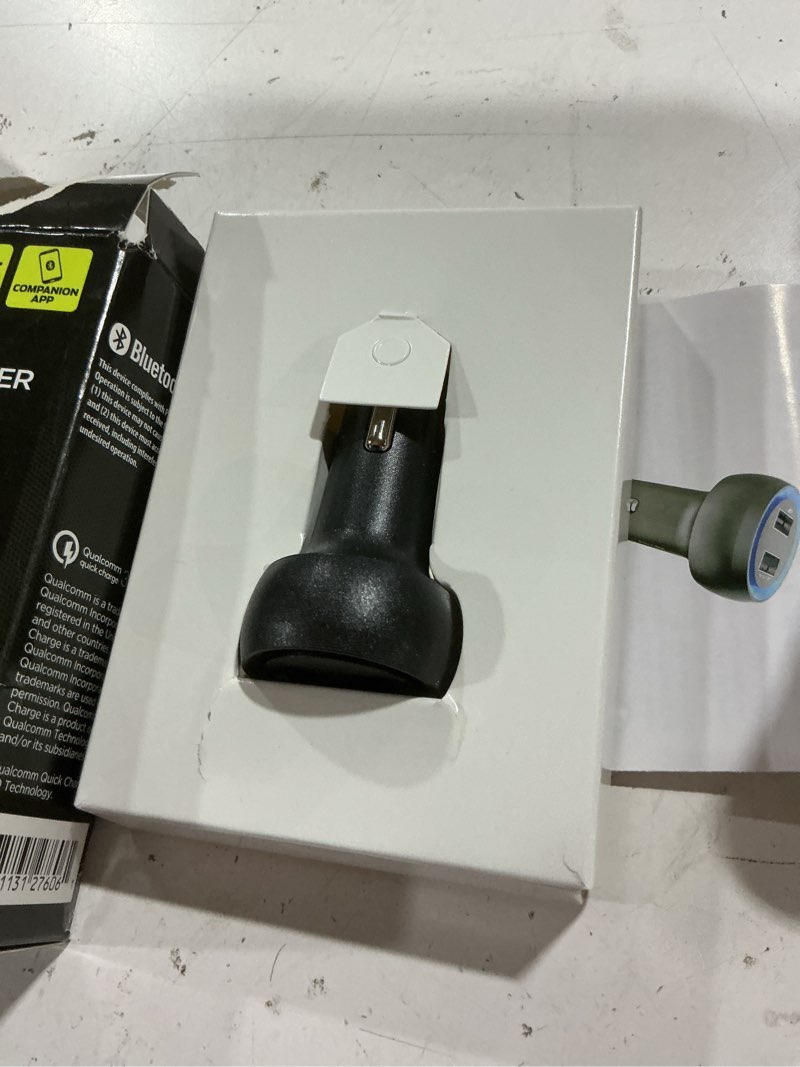 Condition photo showing As Is for onn 62w multi-port usb-c/usb-a car charger, fast charging, usb-if certified, foldable plug, white - compatible with iphone, ipad, airpods, samsung galaxy, note, pixel & more