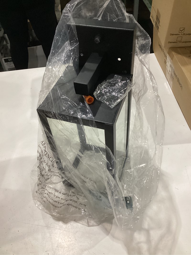 Condition photo showing As Is for dawn to dusk outdoor sensor light fixture waterproof porch lights anti-rust exterior wall lighting outdoor wall lantern for patio front door garage house