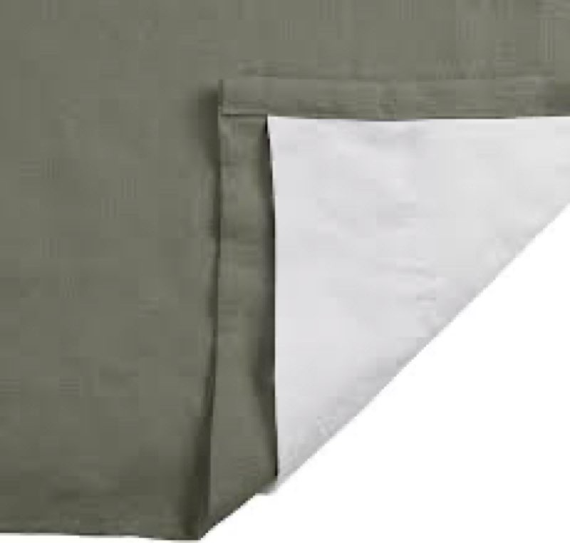 QUIBCE European Linen Room Darkening Curtain Blackout Olive 96”X96”