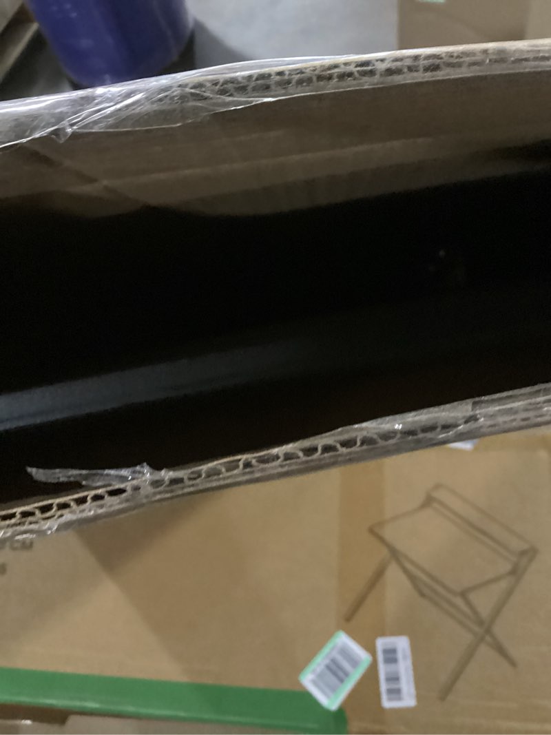 Condition photo showing As Is for Fire Beauty Single Panel Handcrafted Wrought Iron Mesh Chevron Fireplace Screen, Fire Spark Guard for Living Room, Bedroom Decor(Sanded Black)