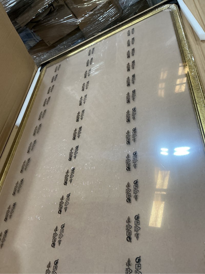 Condition photo showing New/Like New for wood 24x36 poster frame gold, ornate natural 36x24in picture photo frame, modern golden 24 x 36inch gallery wall frame with hd plexiglass, horizontal vertical wall mounting display 1pcs gold 24x36