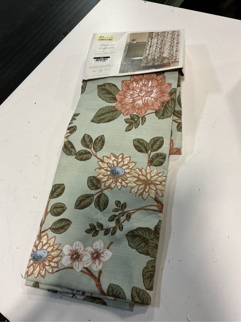 Condition photo showing New/Like New for toile garden floral shower curtain sage - threshold™