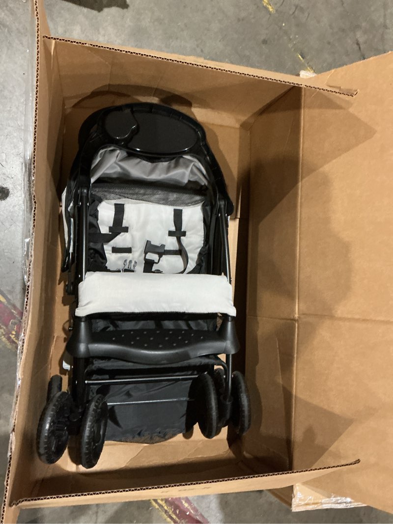 Condition photo showing Good Condition for kolcraft cloud plus lightweight umbrella stroller for toddlers with reclining seat, large storage basket, canopy, infant & parent trays, compact fold for summer travel, durable frame, slate gray slate gray (wheel color may vary)