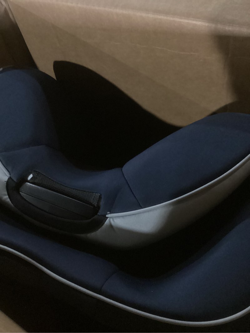 Condition photo showing New/Like New for safety 1st ellaris 3-in-1 convertible car seat, slim fit design, rear & forward-facing, 5-position headrest, 3-across fit, travel-friendly with machine-washable seat pad, peacock blue