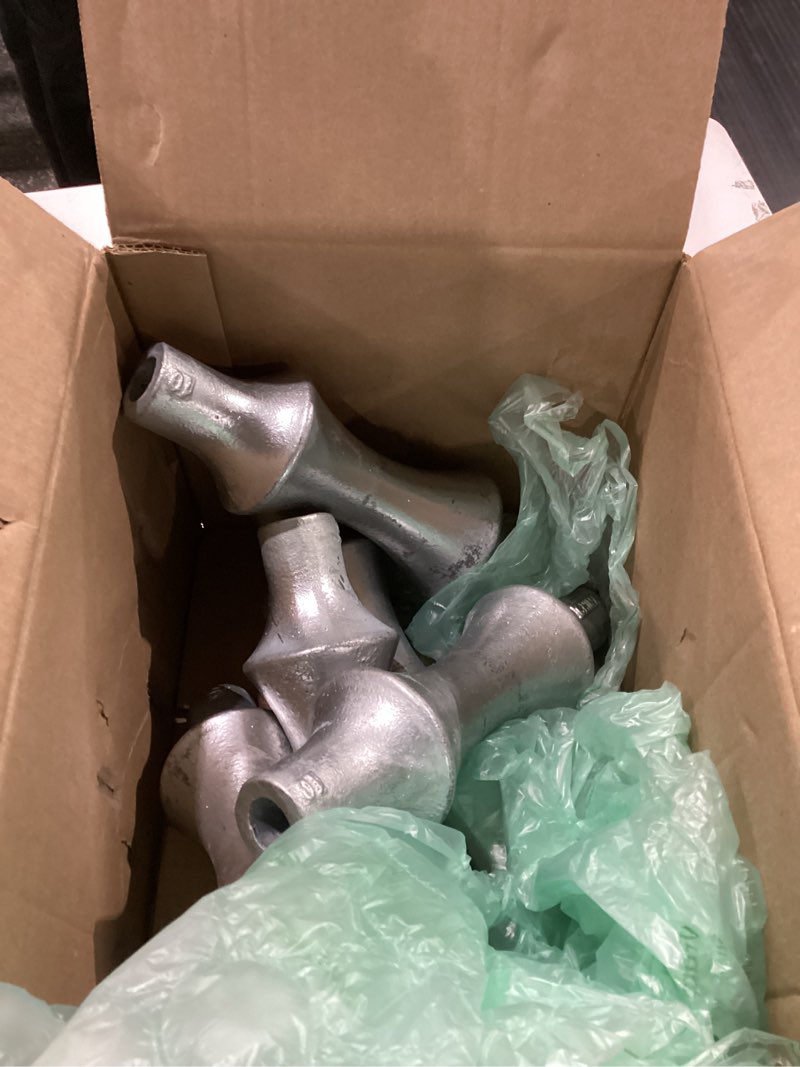 Condition photo showing New/Like New for Highcraft ISTQ-IE10-5 Pipe Roller Replacement Supports Hot Dipped Galvanized Steel 10'' (5 Pack), Chrome 10'' Replacement Pipe Roller