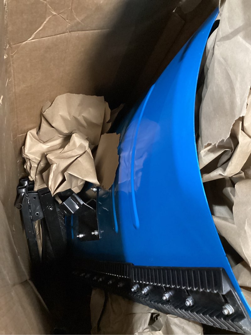 Condition photo showing As Is for ONECHOI Snow Shovel with Wheels, 39X20inch Angled Steel Blade?Heavy-Duty Snow Shovel Pusher and Plow