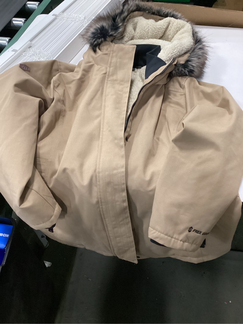 Condition photo showing As Is for Free Country Twill Vanguard Women's Sahara Canvas Hooded Insulated Parka XXL
