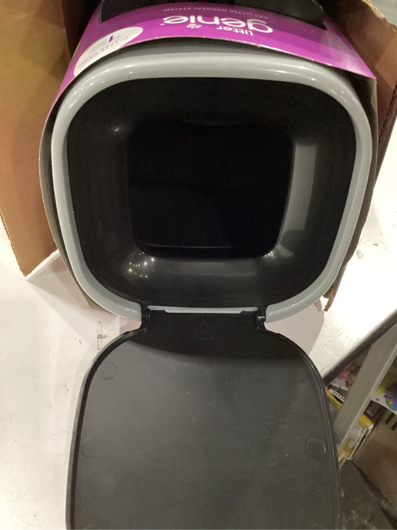 Condition photo showing Good Condition for Litter Genie Standard Pail (Silver) | Cat Litter Box Waste Disposal System for Odor Control | Includes 1 Square Refill Bag