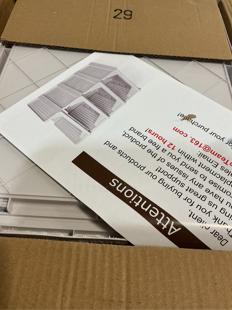 Condition photo showing New/Like New for SNSLXH 8 Pack Stackable Closet Storage Bins, Multifunctional & Foldable Closet Organizers and Storage for Bathroom Kitchen Laundry Room Drawer Shelf Storage, Space-Saving Wardrobe Organizer, White White 8 Pack