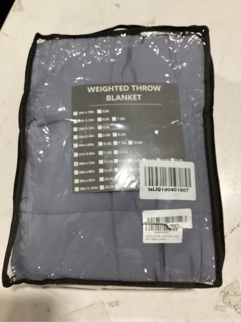 Weighted throw blanket 48x72 inches