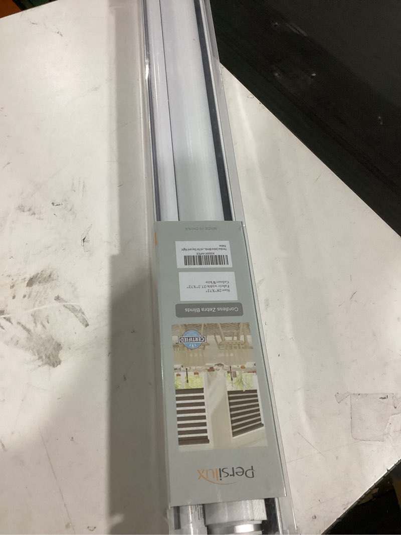 Condition photo showing New/Like New for persilux zebra blinds for windows cordless blinds & shades (28" w x 72" h, white) free-stop roller window shades, light filtering roller shades for windows, light control for day and night 28"w x 72"h white