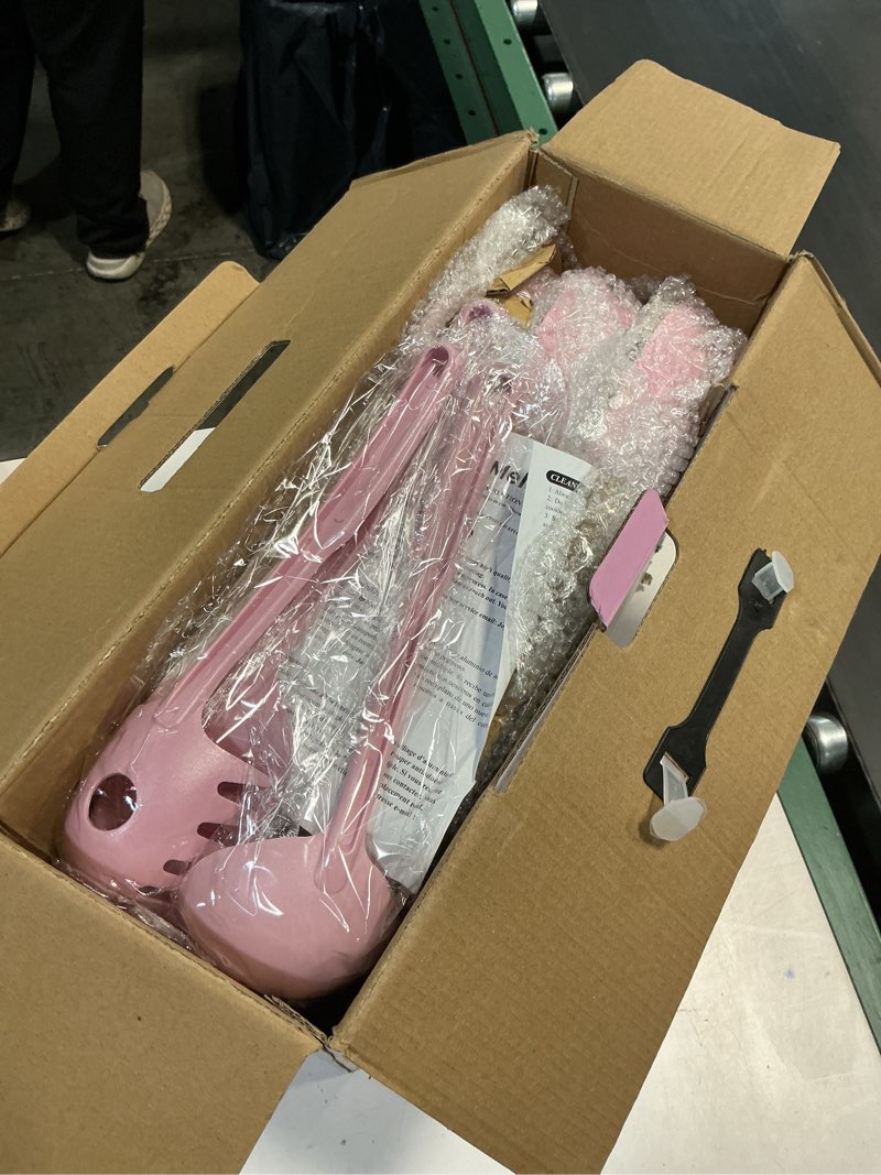 Condition photo showing New/Like New for m melenta pots and pans set non stick, pink ceramic cookware set, 11-piece induction cookware, non toxic healthy kitchen cooking set, gold knobs lids, stay-cool handles pink 11 piece