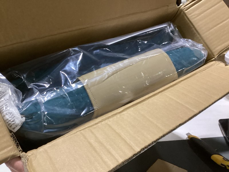 Condition photo showing New/Like New for malu portable extra large padded floor chair w/back support – japanese meditation cushion, comfortable folding backrest, removable easy wash cover - forest green