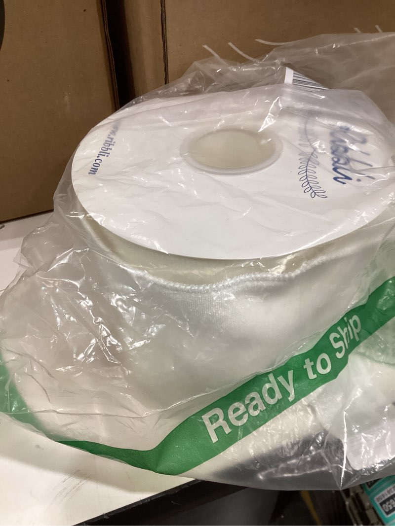 Condition photo showing New/Like New for Ribbli White Velvet Wired Ribbon 4 Inch Velvet with Satin Christmas Ribbon for Gift Wrapping Christmas Tree Decoration Crafts Wreaths Supplies-Continuous 10 Yards White 4 inch