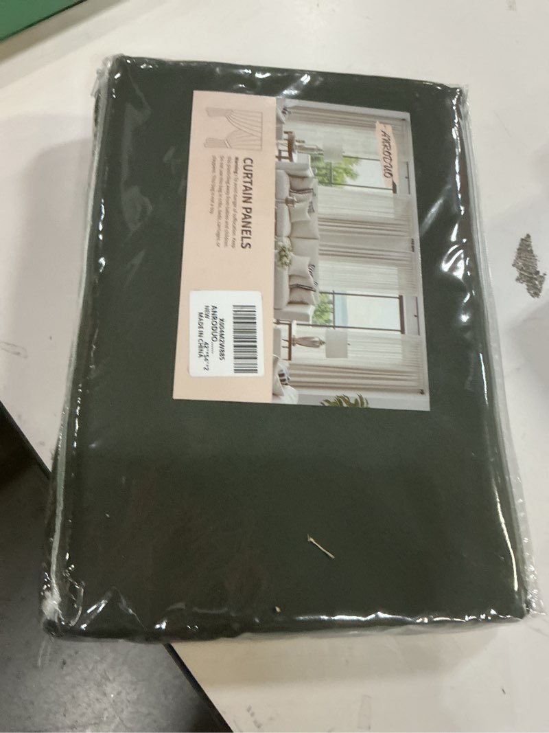Condition photo showing New/Like New for ANRODUO Rod Pocket and Back Tab Pleated Blackout Curtains with Hooks, Rings, Beige Curtains 54 Inches Long 2 Panels, Thermal Insulated Room Darkening Living Room Bedroom Curtain, 42x54 Inches 42\"W x 54\"L (Pack of 2) Beige