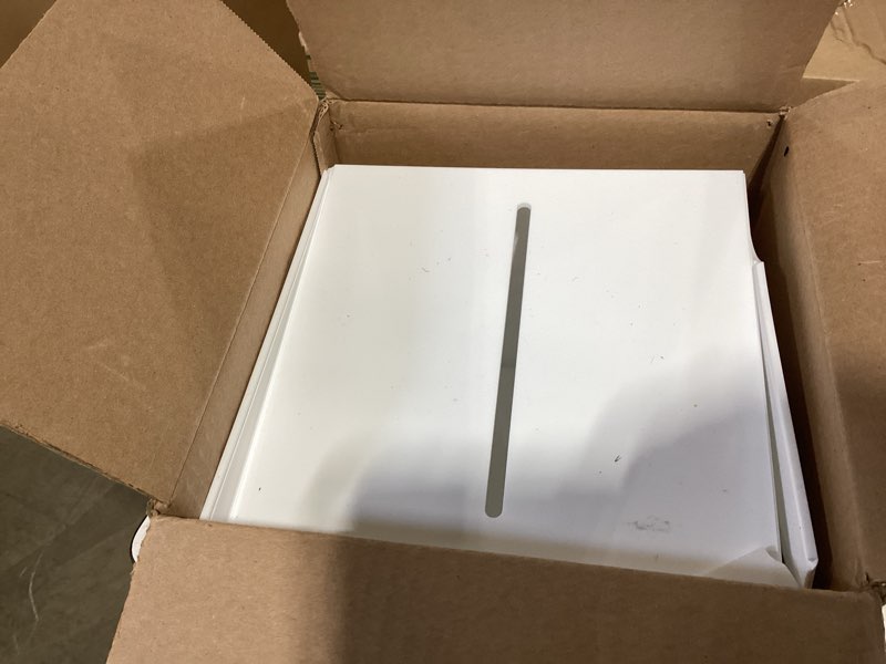 Condition photo showing As Is for habp global white acrylic card box w/slot, thick diy wedding box blank no print, large 10x10x7 in, for reception decoration fundraiser money box election ballot graduation keepsake party favor