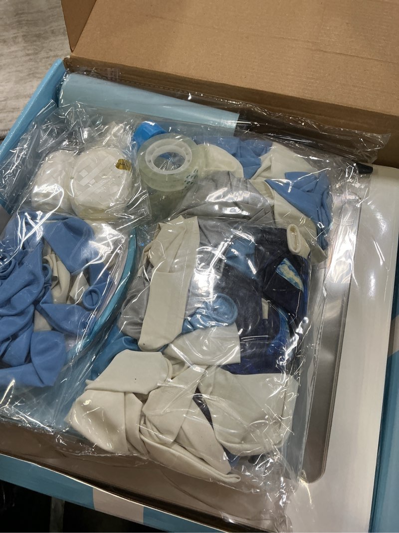 Condition photo showing New/Like New for baby shower decorations for boy - all-in-one inclusive baby boy shower blue decorations jumbo 165 pcs set - welcome first birthday photo shoot decor balloons arch boxes with letters kit blue party