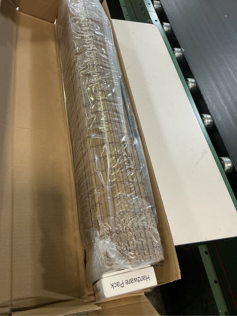 Condition photo showing New/Like New for unishades cordless bamboo roman shades for windows, blinds size (27.5" w ×64" h) colour (highfield teak) ?room darkening?highfield teak 27.5" w × 64" h