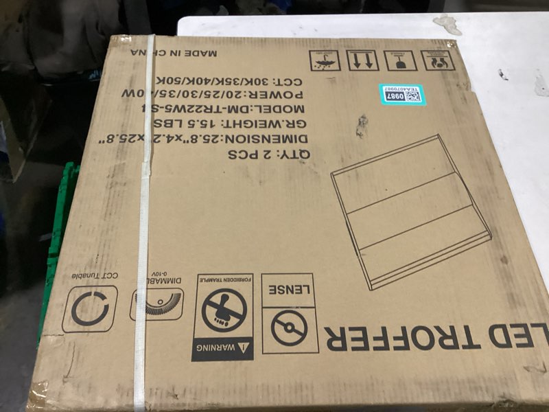 Condition photo showing New/Like New for 2x2 LED Troffer Light,20/W/25W/30W/35W/40W & 3000K/3500K/4000K/5000K Selectable,5200lm 0-10V Dimmable,ETL DLC Listed,100-277V,for Office & Warehouse 2 Pack 2 ft x 2 ft 2-Pack