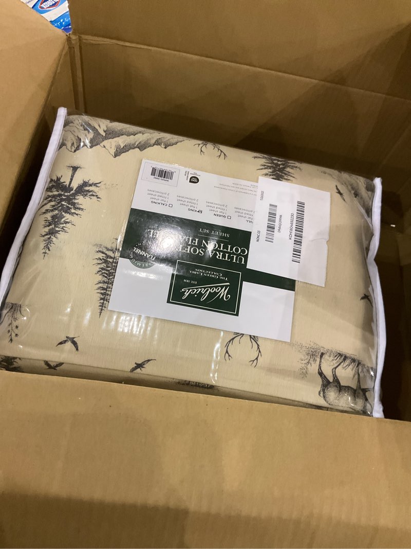 Woolrich Cotton Sheet Set Cottage Charms Print, 100% Cotton Flannel Sheets Warm & Fuzzy Bedding Set 