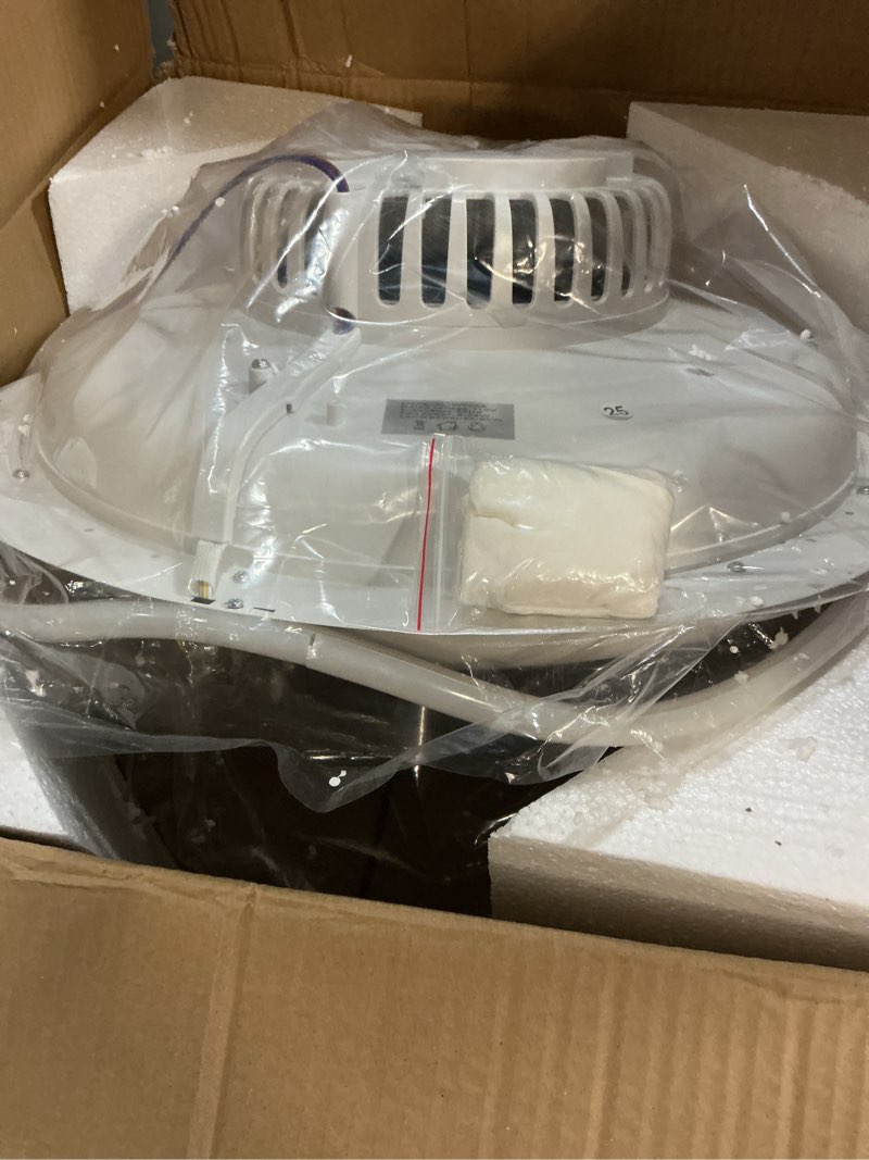 Condition photo showing Good Condition for myleoron enclosed bladeless ceiling fan with light and remote control, three adjustable lighting lev