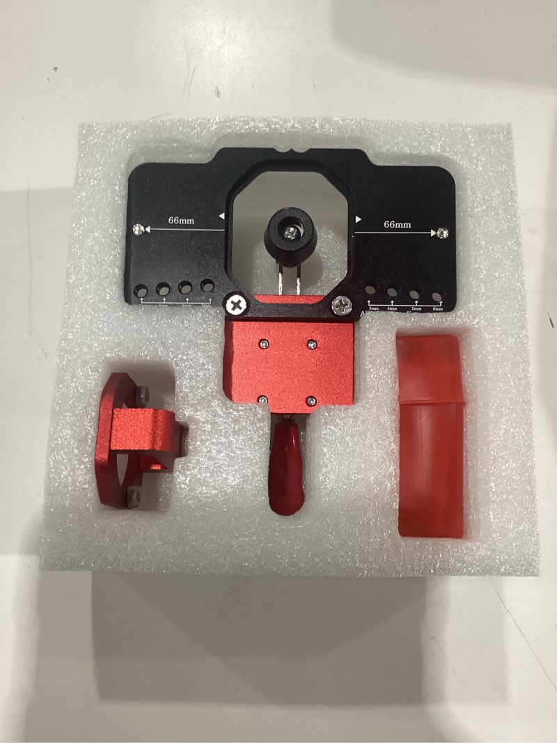 Condition photo showing Good Condition for 35mm concealed hinge jig, aluminum alloy hinge hole drilling locator punch cabinet tool with accurate positioning, with 1 accurate positioner body and 1 drilling guide locator