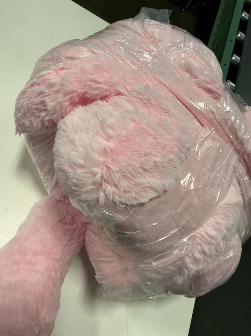 Condition photo showing As Is for misscindy giant teddy bear plush stuffed animals for girlfriend or kids 47 inch, (pink) pink 47 inch