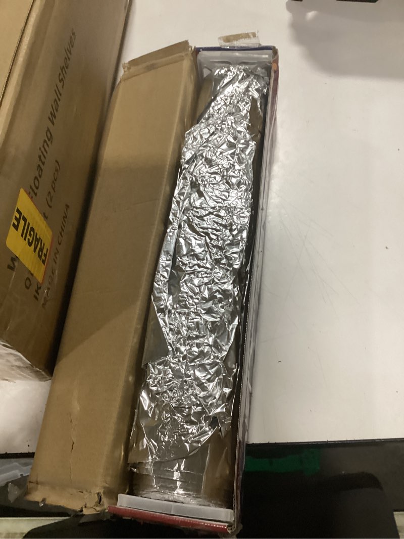 Condition photo showing As Is for heavy duty aluminum foil roll 18 inch x 500 feet, extra thick commercial grade tin foil, durable food service foil for cooking, grilling, catering & restaurant use