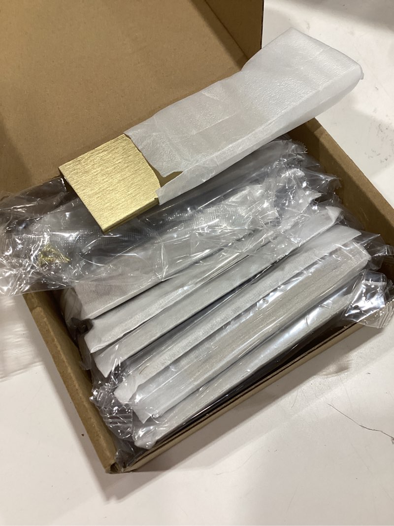 Condition photo showing Good Condition for peaha 10 pack kitchen cabinet handles 3 inch champagne bronze pulls for dresser drawers door edge finger pull hardware hole centers:3in(76mm) champagne bronze 10