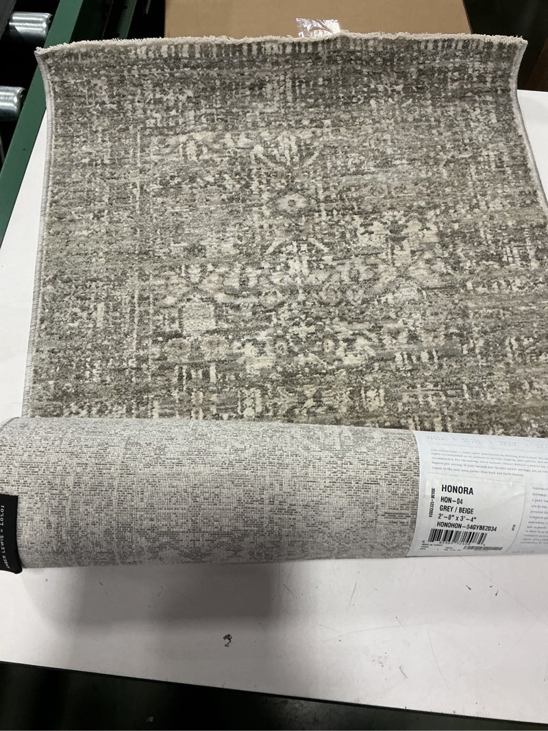 Condition photo showing As Is for Loloi Amber Lewis Honora Collection HON-04 Grey/Beige 2'-0" x 3'-4" Accent Rug