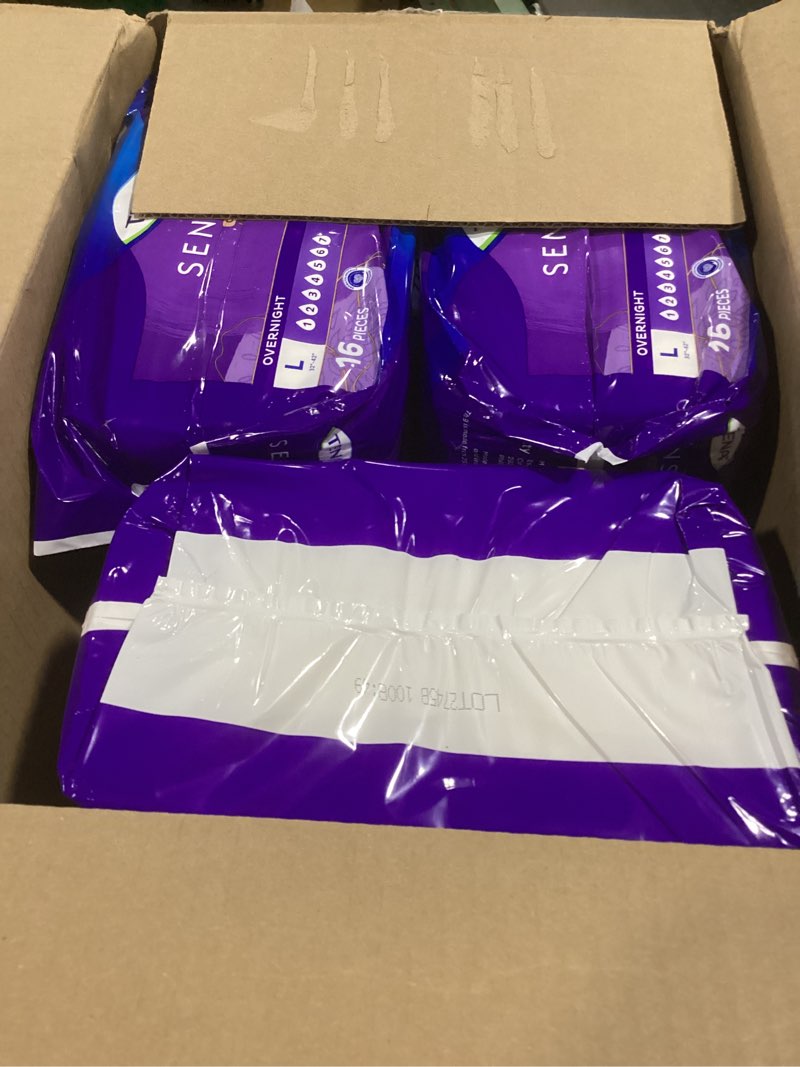 Condition photo showing New/Like New for Depend Night Defense Women's Night Incontinence Underwear - L - 56ct