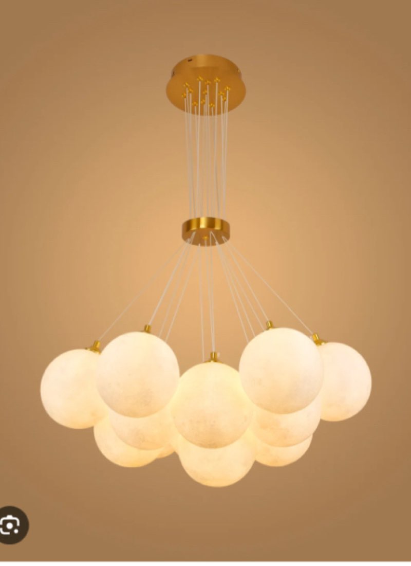 13 - Light Dimmable Globe Chandelier