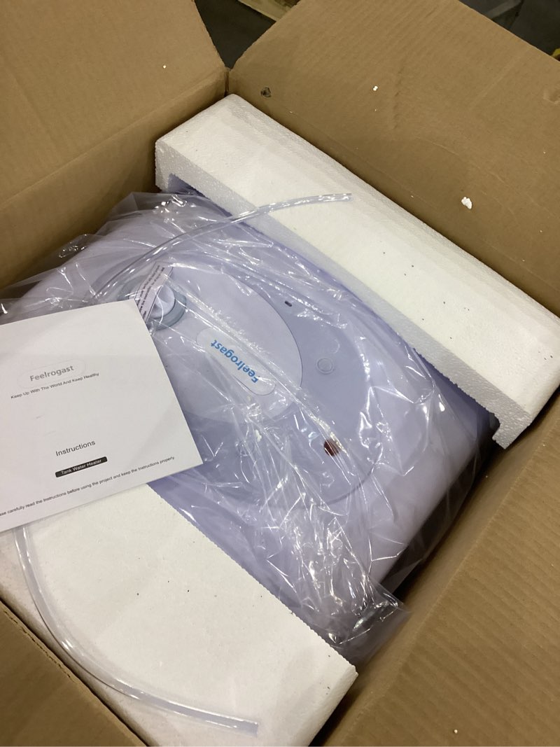 Condition photo showing New/Like New for Electric Tank Water Heater-8 Gallon Under Sink Instant Hot Water for RV, Camper, Kitchen, Food Truck, 120V 1500W, Blue, Wall or Floor Mounted