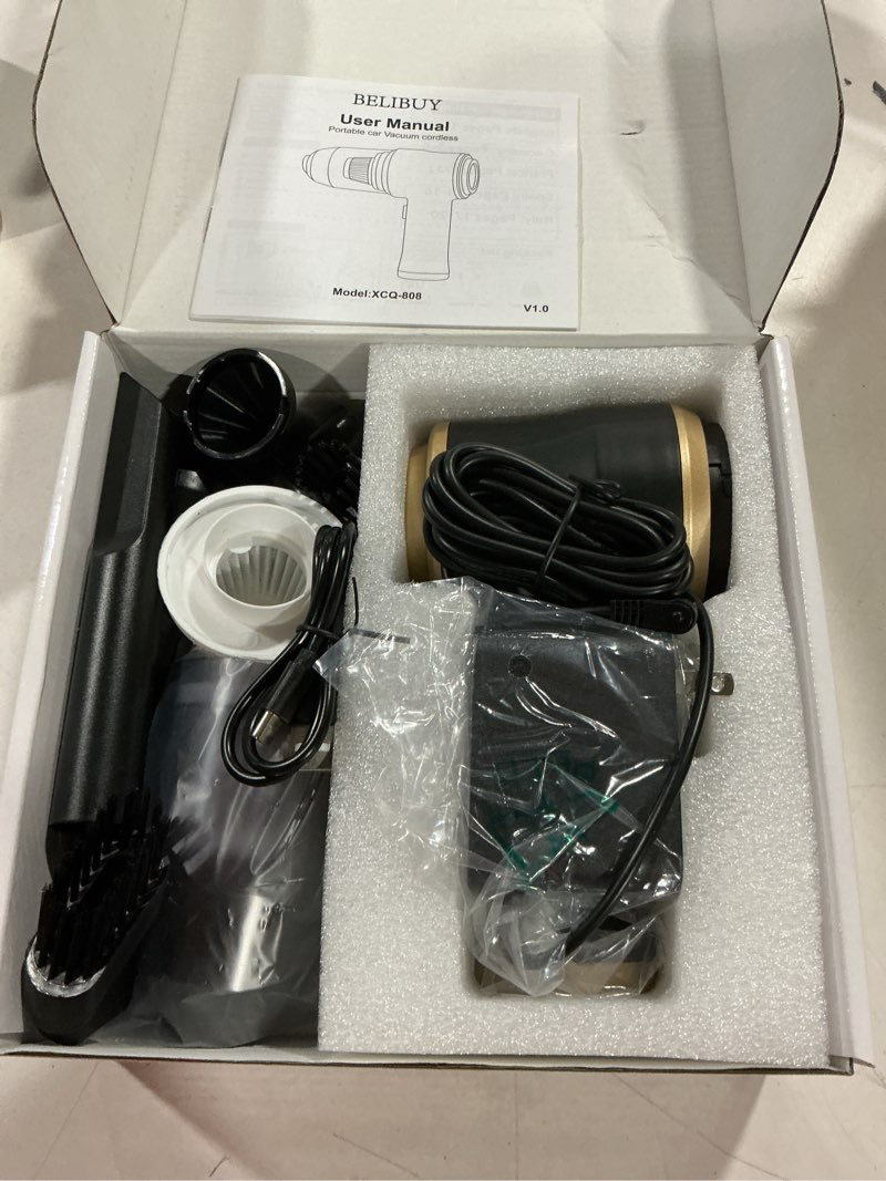 Condition photo showing Good Condition for mini car vacuum 15000pa portable cordless handheld vacuum cleaner and air duster with 2 filter for car, sofa, office, pet, home