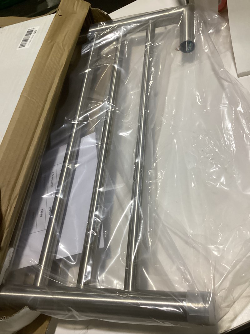 Condition photo showing As Is for HEATGENE Towel Warmer Wall-Mounted Hardwired Heated Towel Rack Hot Towel Bar Brushed Brushed H 31.9 × W 23.6