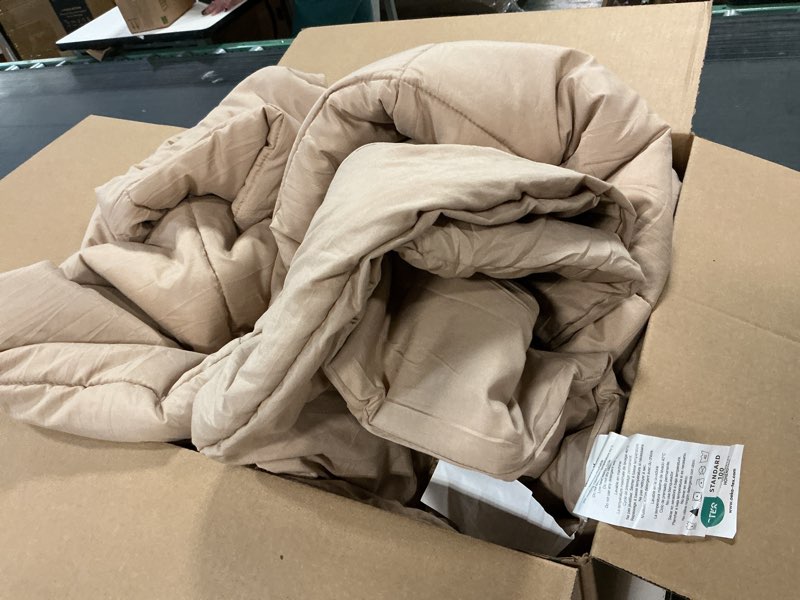 Condition photo showing As Is for Bedsure Comforter Duvet Insert - Quilted Comforters Queen Size, All Season Duvet, GentleSoft Down Alternative Bedding, with 8 Tabs, Gifts for Women/Men, Beige, Queen 88 x 88 Inches