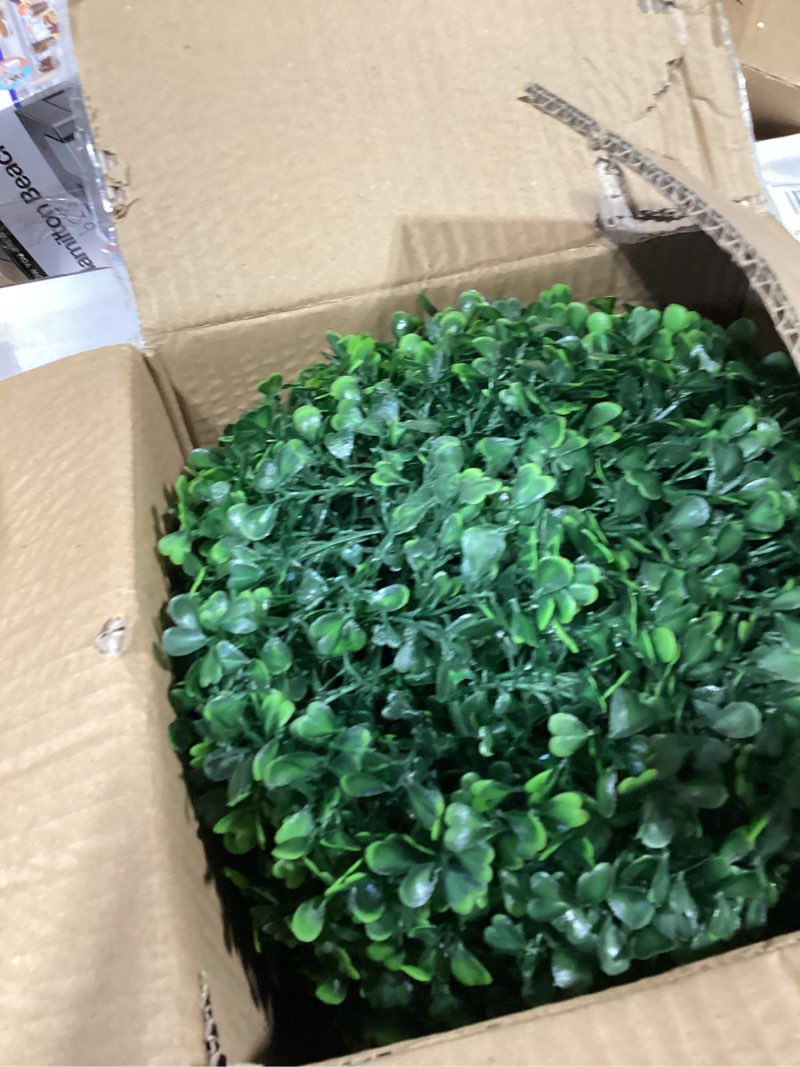 Condition photo showing Good Condition for sunnyglade 2 pcs 7 inch 4 layers artificial plant topiary ball faux boxwood decorative balls for backyard, balcony,garden, wedding and home décor (7 inch)