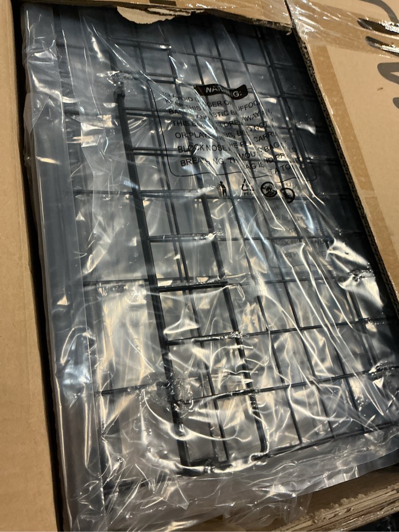 Condition photo showing New/Like New for Sports Equipment Garage Organizer - Heavy Duty Garage Organization Ball Storage Rack with Basket, Hooks and Rolling Cart for Sports Gear and Toy Storage, Indoor/Outdoor Use, Black