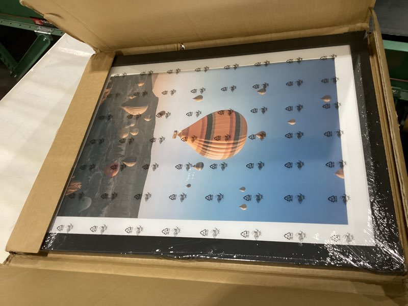Condition photo showing Good Condition for 19x25 Picture Frame with 16x22 Mat, Display Photo 16x22 with Mat or 19 x 25 Without Mat, Wall Hanging Large 19 by 25 Poster Frame with Plexiglass, Black