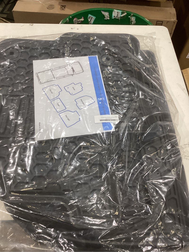 Condition photo showing New/Like New for Custom-Made for 2025-2019 Chevrolet Silverado 1500 / GMC Sierra 1500 2020-2025 Chevy Silverado/GMC Sierra 2500HD/3500HD Crew Cab Premium All-Weather Rubber Floor Mats (Black) Silverado 2019+