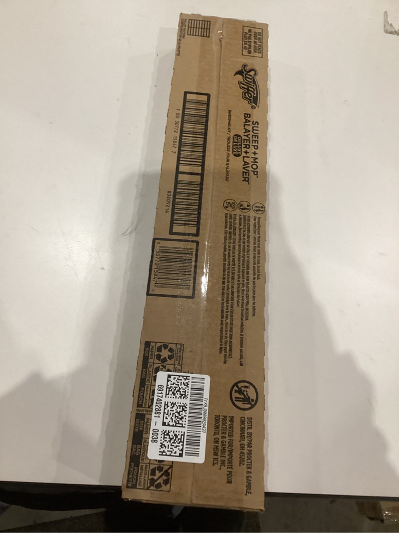 Condition photo showing New/Like New for Swiffer Sweep and Mop Deluxe  2-in-1 Floor Mopping and Sweeping Kit  Includes 1 Sweeper Device  5 Heavy Duty Dry Sweeping Cloths  6 Heavy Duty Wet Mopping Cloths