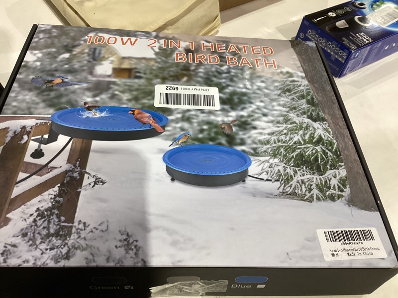Condition photo showing Good Condition for Yiabivo 2 in 1 Heated Bird Bath for Outdoors for Winter,100W Bird Bath Heater with Thermostatically 