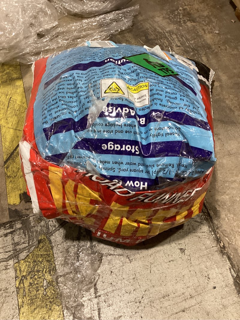 Condition photo showing As Is for scotwood industries road runner ice melt; 50lb. bag