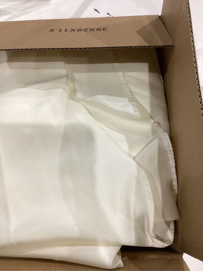 Condition photo showing Good Condition for fitable 8 pack rectangle tablecloths: stain resistant wrinkle free fabric table clothes, washable reusable polyester table covers for wedding party birthday banquet reception(ivory, 60x102 inch) ivory 60x102 in, 8 pack