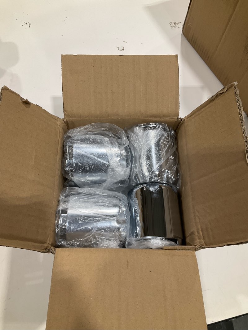 Condition photo showing Good Condition for clubrally ss golf cart wheel center caps-4 pack,fits ezgo,club car,yamaha - 2.75" chrome hub caps for 8,10,12 inch rims,push-in style,height 3.21"