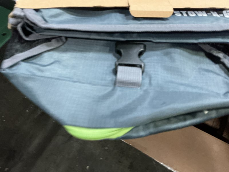 Condition photo showing Good Condition for Grand Fusion Stow-N-Go Packing Organizer for Luggage, Portable Hanging Travel Shelves, Carry-On Closet, Hanging Packing Cubes, Collapsible Carry-On Organizer for Cruises & Hotels. Blue - XL XL = (L) 17.7" x (W) 11.8" Blue