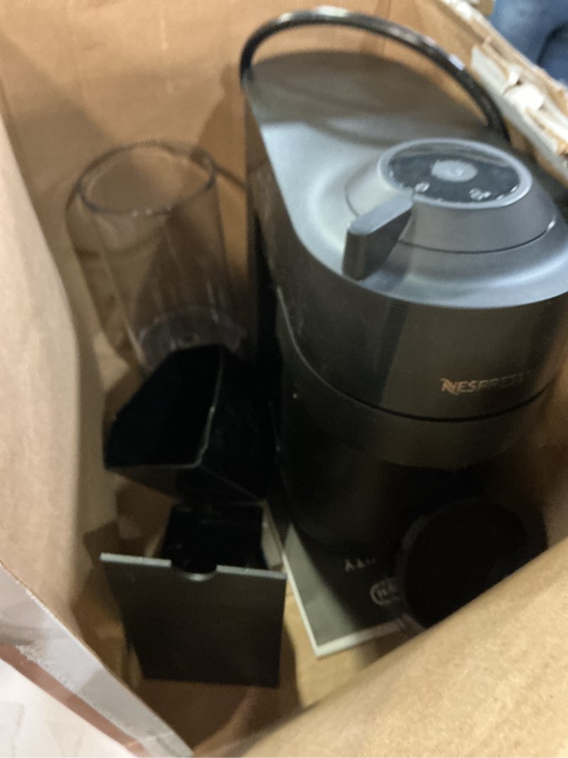Condition photo showing As Is for Nespresso Vertuo Pop+ Coffee and Espresso Machine by De'Longhi, Liquorice Black