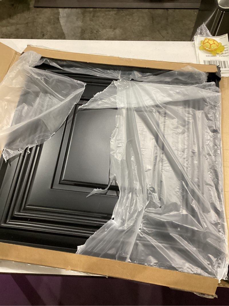 Condition photo showing Good Condition for art3d 12-pack pvc drop ceiling tiles (48 sq.ft), 24"x24" decorative panels for home and office, 2ft x 2ft, floral style milk white