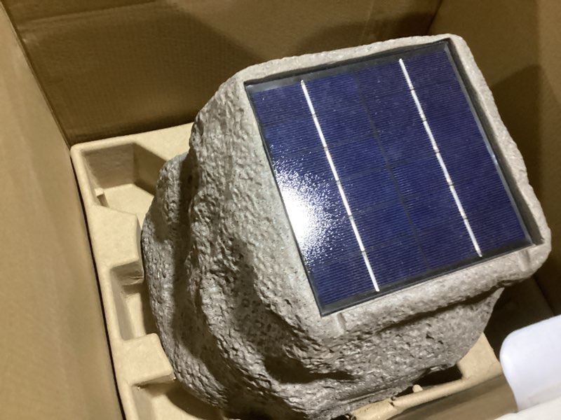 Condition photo showing Good Condition for victrola rock speaker connect, stone, wireless outdoor with bluetooth 5.3, 22-hour battery life, with solar charging, link up to 20 rock speakers, ip65 water & dust resistant stone single